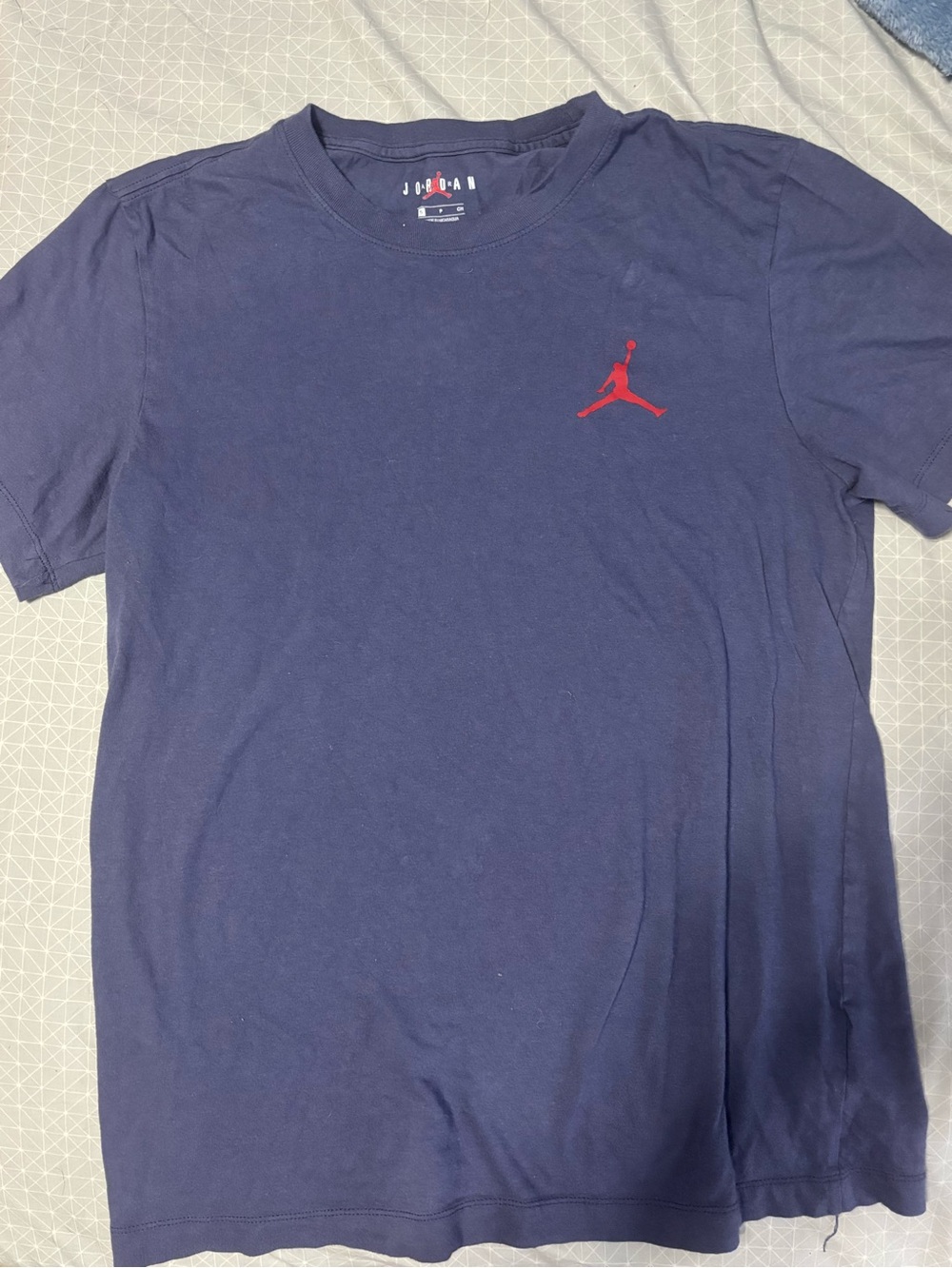 Jordan Men's Purple Short-Sleeve T-Shirt with Red Jumpman Logo